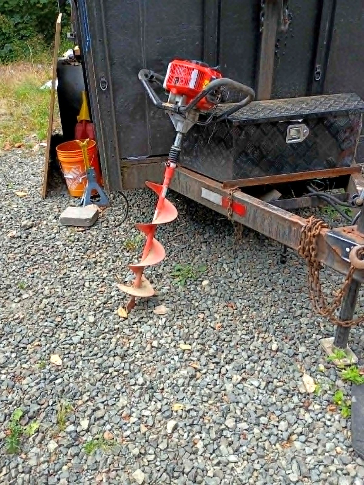 Powered post-hole auger for rent